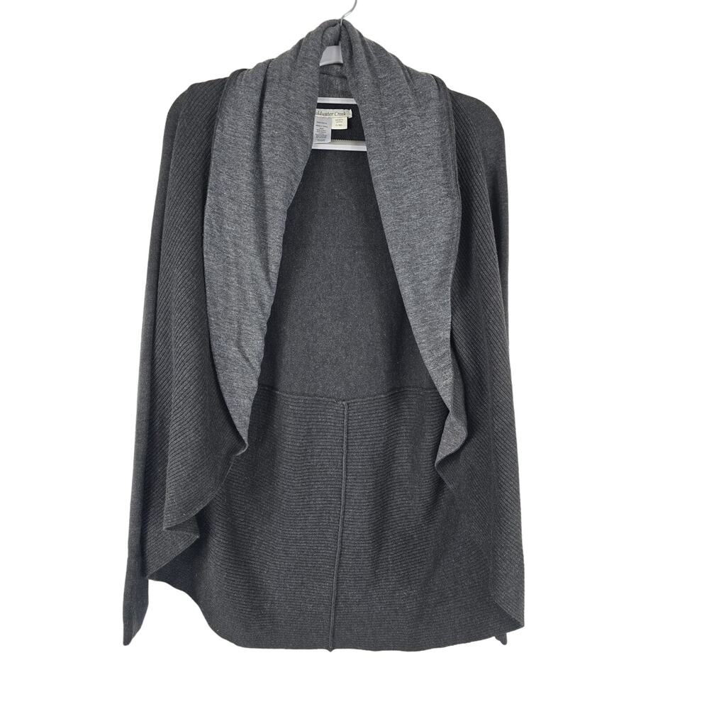 Coldwater Creek Heathered Grey Open Cardigan L/XL